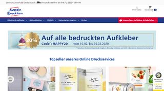 
                            7. Online Druckservice – jetzt online gestalten und ... - Avery Zweckform