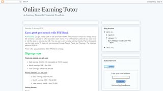 
                            13. Online Earning Tutor: Earn 450$ per month with PTC Bank