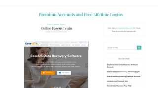 
                            12. Online Easeus Login – Premium Accounts and Free Lifetime Logins