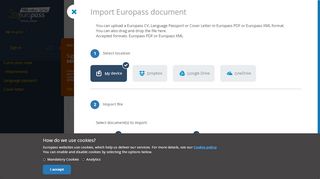 
                            7. Online editor: Curriculum Vitae / European Skills Passport - Europass
