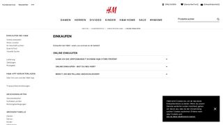 
                            10. Online Einkaufen bei H&M