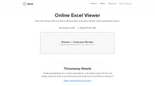 
                            3. Online Excel Viewer - Zoho Sheet