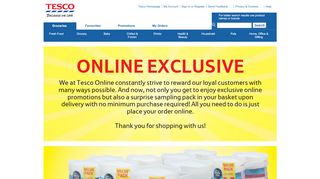 
                            8. Online Exclusive - Tesco