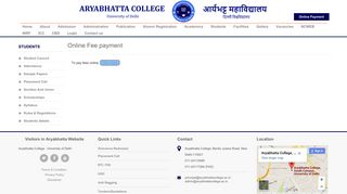 
                            3. Online Fee payment - Aryabhatta College | University of Delhi