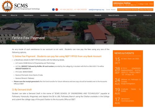 
                            3. Online Fee Payment - SCMS School of Engineering & Technology