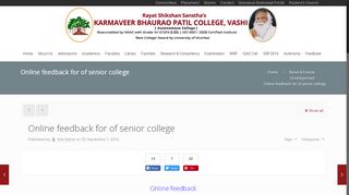 
                            3. Online feedback for of senior college | KBP College, Vashi