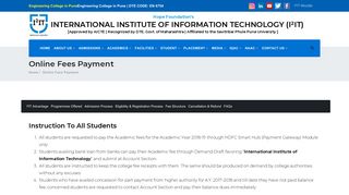 
                            12. Online fees payment for existing students - I²IT International Institute of ...