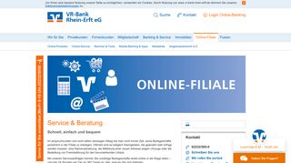 
                            3. Online-Filiale - VR-Bank Rhein-Erft eG