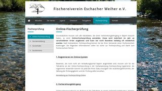 
                            9. Online-Fischerprüfung - Fischereiverein Eschacher Weiher