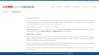 
                            7. Online Forum | AKM / austro mechana