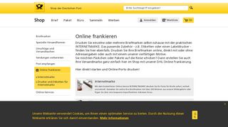 
                            2. Online frankieren | Shop Deutsche Post