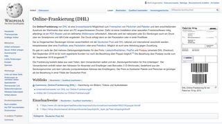 
                            9. Online-Frankierung (DHL) – Wikipedia