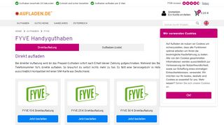 
                            13. Online Fyve Guthaben sofort aufladen | Aufladen.de