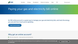 
                            2. Online gas and electricity accounts and payments – SSE