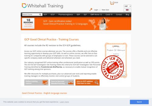 
                            12. Online GCP Training Courses | Good Clinical Practice | Whitehall ...