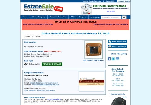 
                            13. Online General Estate Auction-X-February 22, 2018 - EstateSale.com