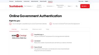 
                            10. Online Government Authentication - Scotiabank