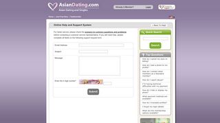 
                            6. Online Help and Support System - AsianDating.com
