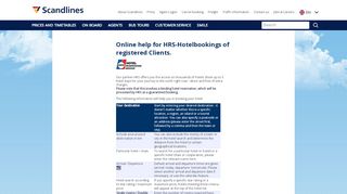 
                            13. Online help for HRS-Hotelbookings of registered Clients. - Scandlines