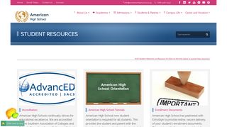 
                            2. Online High School » Student Resources - American High School