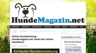 
                            2. Online Hundetraining - Testbericht bei hundemagazin.net