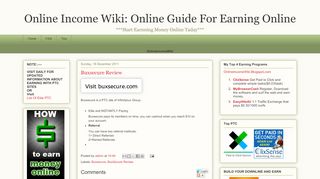 
                            7. Online Income Wiki: Online Guide For Earning Online: Buxsecure ...