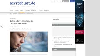 
                            13. Online-Intervention kann bei Depressionen helfen - Deutsches Ärzteblatt