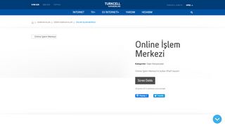 
                            8. Online İşlem Merkezi - TURKCELL SUPERONLINE