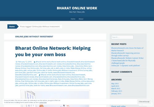 
                            1. Online Jobs Without Investment | Bharat Online Work