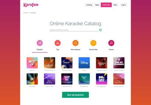 
                            2. Online karaoke | KaraFun