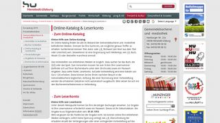 
                            1. Online-Katalog & Leserkonto - Gemeinde Henstedt-Ulzburg