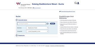 
                            8. Online-Katalog Stadtbücherei Wesel - Suche