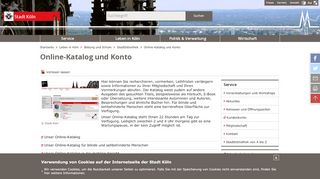 
                            1. Online-Katalog und Konto - Stadt Köln