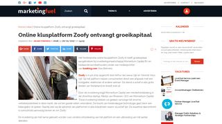 
                            4. Online klusplatform Zoofy ontvangt groeikapitaal - Marketingfuel