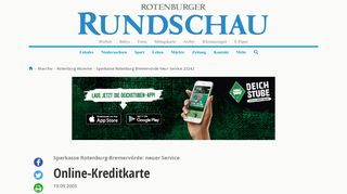
                            10. Online-Kreditkarte - Rotenburger Rundschau