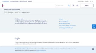 
                            13. Online Kundencenter für Geschäftskunden | Swisscom KMU