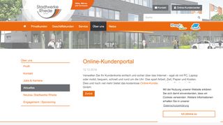 
                            1. Online-Kundenportal | Stadtwerke Rhede