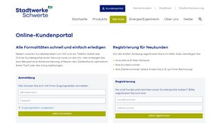 
                            1. Online-Kundenportal – Stadtwerke Schwerte