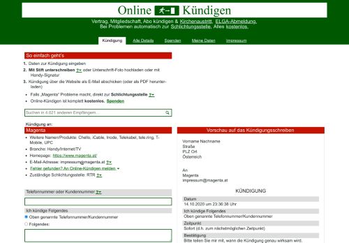 
                            7. Online-Kündigen: tele.ring