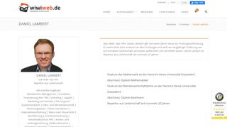 
                            4. Online-Kurse von Daniel Lambert auf wiwiweb.de