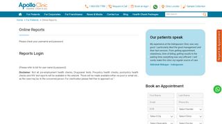 
                            2. Online Lab Reports - Apollo Clinic