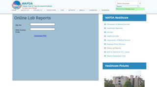 
                            10. Online Lab Reports - Wapda