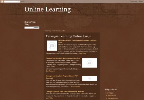 
                            4. Online Learning: Carnegie Learning Online Login