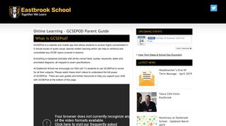 
                            5. Online Learning – GCSEPOD Parent Guide - Eastbrook School