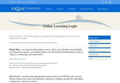 
                            9. Online Learning Login – Chattahoochee Valley Community College