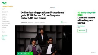 
                            10. Online learning platform Unacademy gets $21M Series C from ...