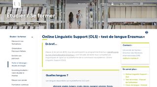 
                            12. Online Linguistic Support (OLS) - test de langue Erasmus+ - Université ...