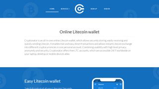 
                            10. Online Litecoin wallet with instant LTC exchange - Cryptonator