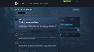 
                            1. Online login problem :: Sniper: Ghost Warrior General Discussions