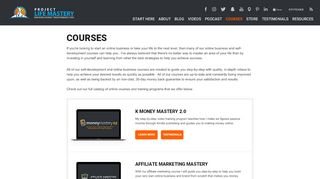 
                            12. Online Marketing Courses | Project Life Mastery